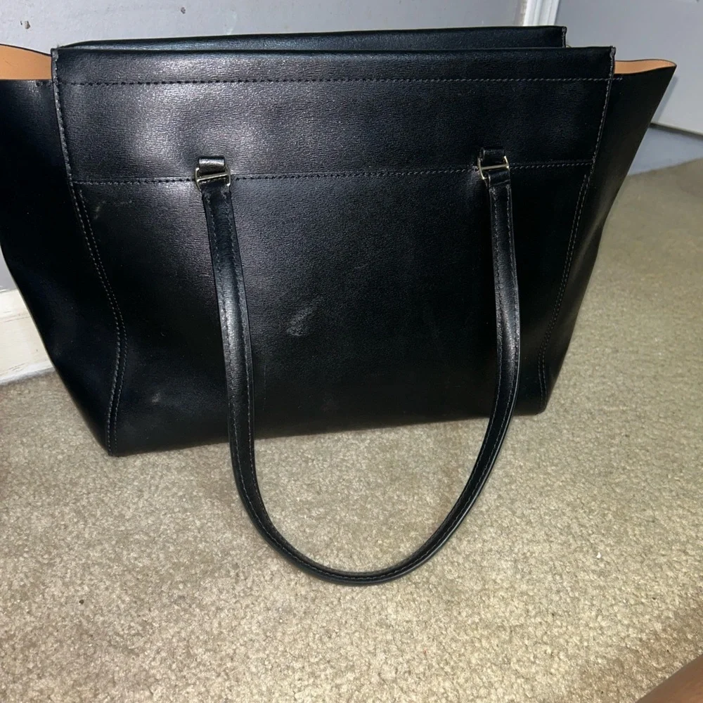 Tory Burch Black Leather Tote - Picture 7 of 12